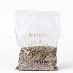 MIYUKIラウンドロカイユビーズ  日本製シードビーズ  8/0  （rr307)ダークトパーズゴールド光沢  3mm  穴：1mm  約19000~20500個/ポンド&nbsp;SEED-G008-RR0307