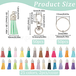 Набор для самостоятельного изготовления брелока-подвески из искусственной замши с кисточкой DIY-SP0001-42