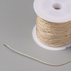 12プライメタリックコード  ジュエリー作りのための  小麦  0.8mm  約27.34ヤード（25m）/ロール&nbsp;MCOR-CJC0002-01D-23