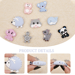 12 шт. 12 стильных силиконовых фокусных бусины SIL-CA0002-67