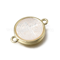 Ciondoli a maglie piatte e rotonde in ottone bianco naturale&nbsp;KK-C262-03B-01G