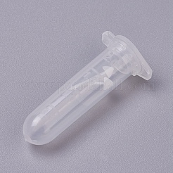 透明な使い捨てプラスチック遠心チューブ  DIYクリスタルエポキシ樹脂材料海洋充填  キノコ  ホワイト  チューブ：41.5x12.5x19.5mm  キノコ：15x7.5x4mm&nbsp;DIY-WH0079-84C-01
