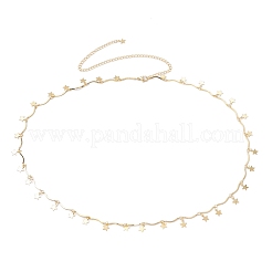 Латунная звезда подвеска волнистые звенья цепи на талию для женщин NJEW-C00039