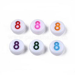 Perle acriliche opache bianche&nbsp;MACR-T038-18-8