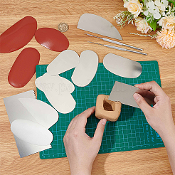 Изогнутый инструмент для резьбы по глине из нержавеющей стали DIY-FG0005-51