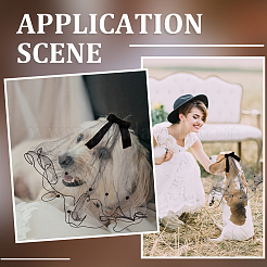 1 шт. полиэстеровая фата для невесты и собак&nbsp;AJEW-GF0010-48B