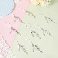 8 шт. акриловые и стеклянные ремешки для мобильных телефонов&nbsp;HJEW-SC00145