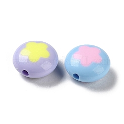 Двухцветные непрозрачные акриловые бусины&nbsp;SACR-I005-10B