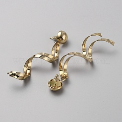 Серьги-гвоздики с подвесками из сплава&nbsp;EJEW-WH0014-50G