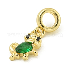 Стойка покрытие латунь микропаве прозрачный кубический цирконий европейские подвески dangel KK-Z067-30G