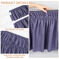 Jupes de lit ajustables en polyester&nbsp;AJEW-WH20022-10D-02