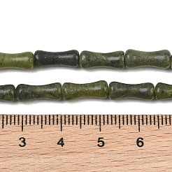 天然な中国のヒスイのビーズ連売り  竹の共同  12x5mm  穴：1.2mm  約37個/連  14.96''（38センチメートル）&nbsp;GG-CBAEB22-A08-01