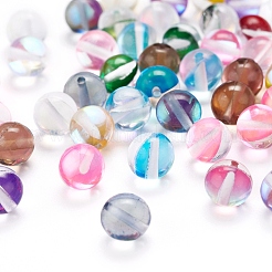 50 шт. 10 цвета синтетические бусины из лунного камня G-YW0001-08