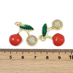 Pendentifs avec zircon cubiques à micro-pavés en laiton&nbsp;KK-H072-11A-G02