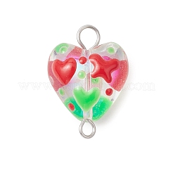 Подвески-коннекторы из прозрачного стекла ручной работы&nbsp;PALLOY-JF04113-02