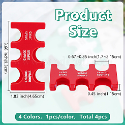 4 шт. 4 цвета АБС-пластик японский держатель для монет иен жесткий чехол-органайзер&nbsp;AJEW-HY0002-33B