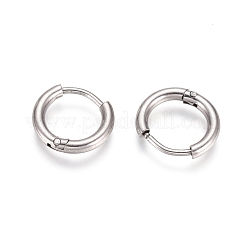 Серьги-кольца Huggie Hoop из нержавеющей стали 304 EJEW-G272-02-8mm-P