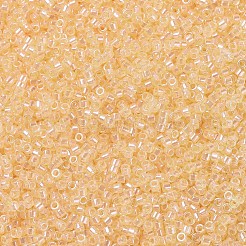 MIYUKIデリカビーズ  シリンダー  日本製シードビーズ  11/0  （db1478)透明な淡いアプリコットの光沢  1.3x1.6mm  穴：0.8mm  約10000個/袋  50 G /袋&nbsp;SEED-X0054-DB1478