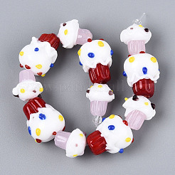 Бусы лэмпворк ручной работы LAMP-N028-12