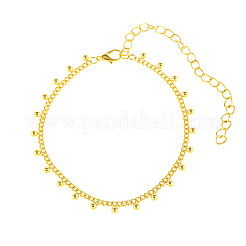 Cavigliere in ottone bohémien con nappe e catena intrecciata a forma di palla rotonda per donna&nbsp;FS-WGDC933-01