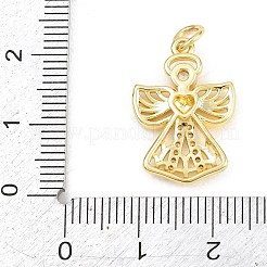 Pendentifs avec zircon cubiques à micro-pavés en laiton&nbsp;KK-F938-38G-04