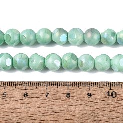 Perles de verre opaque électroplaquées teintées à effet ombré&nbsp;EGLA-Q130-01A-09