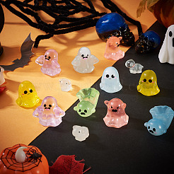 30 décoration d'affichage en résine transparente lumineuse d'Halloween&nbsp;DJEW-TA0001-36