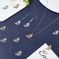 32шт 2 цвета подвески из сплава со стразами FIND-AR0003-43