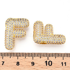 Pendentifs avec zircon cubiques à micro-pavés en laiton&nbsp;KK-N254-06G-F