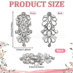 6 шт. стеклянные и сплавные аксессуары для одежды своими руками&nbsp;DIY-FG0008-13A