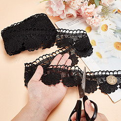 5 ярд полиэстеровой кружевной отделки в форме цветка-ракушки OCOR-PH0004-46B