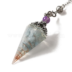 Большие подвески маятник биолокации из натурального аквамарина G-H285-02P-08