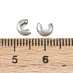 Крышки для обжимных бусин из нержавеющей стали 304 STAS-L215-10P