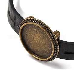 Fabrication de bracelet en cuir PU avec croix creuse&nbsp;MAK-I020-01B