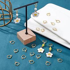 50 пара латунных сережек-колец Huggie Hoop KK-CN0001-87