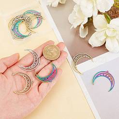 8 шт. 2-цветное ионное покрытие (IP) 201 подвески из нержавеющей стали&nbsp;STAS-DC0006-19