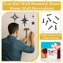 8 Stück Eisenstern zur Wandmontage&nbsp;DIY-WH0678-94A