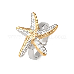 Регулируемые манжеты из нержавеющей стали 201 с открытыми кольцами для женщин&nbsp;RJEW-B156-02GP-01