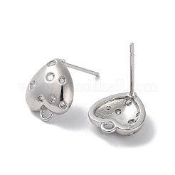 Латунные серьги-гвоздики из циркония KK-E107-25B-P