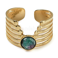 Ruby naturel dans les anneaux de doigts zoisite&nbsp;RJEW-U027-02G-06