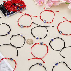 40 Stück verstellbare Armbänder aus Acrylperlen in 2 Farben&nbsp;BJEW-GO0001-39