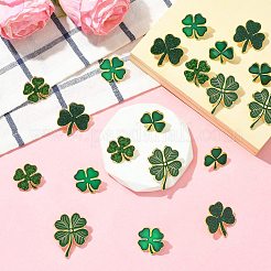 20 pieza de 5 estilos de broches de solapa de esmalte de aleación de trébol del Día de San Patricio para mochilas y ropa&nbsp;JEWB-CJ0003-65
