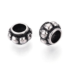 Бусины европейского стиля с крупными отверстиями из нержавеющей стали 304&nbsp;STAS-T072-95AS