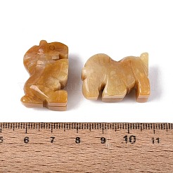 Figurine de cheval en jade topaze naturelle&nbsp;DJEW-N005-01E