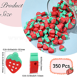 350шт. бусина из полимерной глины ручной работы CLAY-PA0001-01