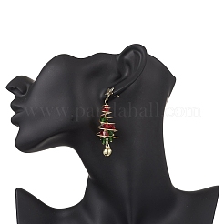 Серьги-гвоздики с имитацией австрийского хрусталя из латуни EJEW-TA00737