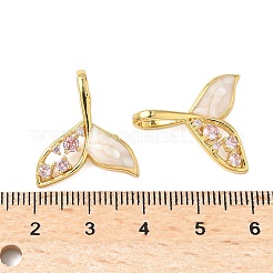 Подвески из латуни с микропаве и прозрачными кубическими циркониями&nbsp;KK-B139-17G-01