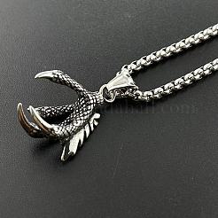 Кулон в виде когтя дракона из нержавеющей стали 304 в стиле панк QL2069