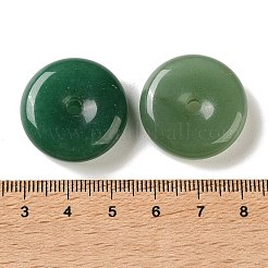 天然グリーンアベンチュリン 中国製安全バックルペンダント  ドーナツ/円盤チャーム  25x7.5~8.5mm  穴：3~3.5mm&nbsp;G-B192-02B