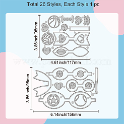 Трафареты для резки штампов из углеродистой стали на спортивную тематику DIY-WH0309-1662